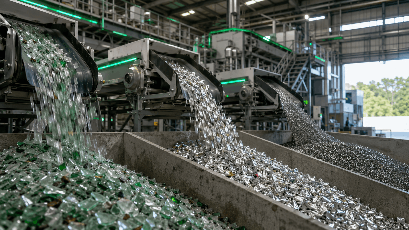 Crushing and sorting equipment recovering solar panel materials