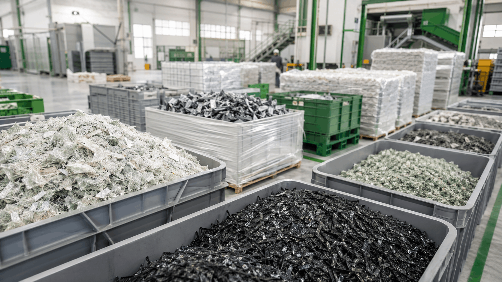 Recovered solar panel materials ready for industrial reuse